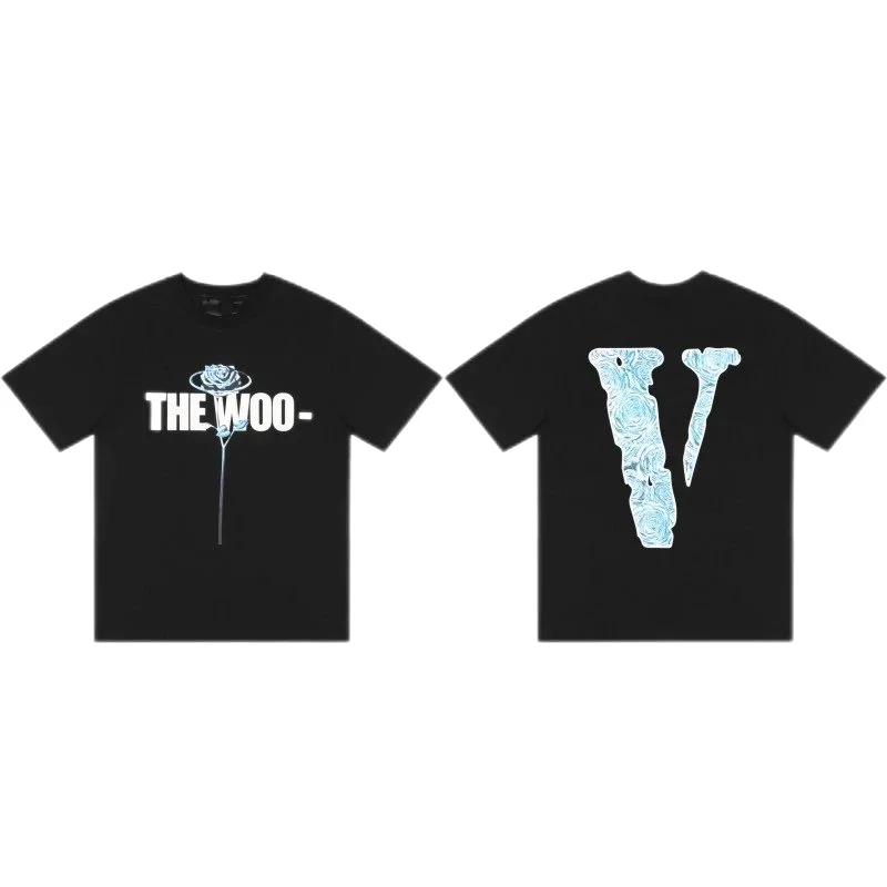 VLONE Vlone The Woo V Black T-Shirt Black - 1