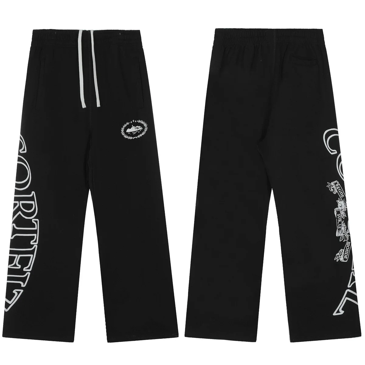 Revenge Revenge Black/White Graphic Sweatpants Black - 1
