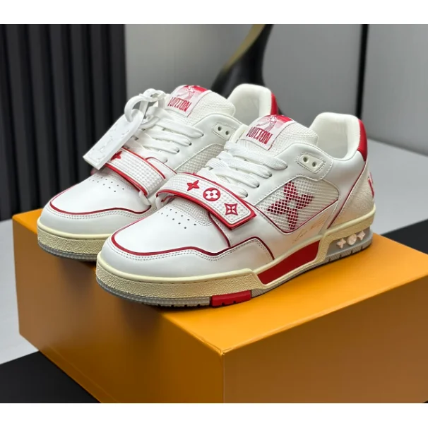 Louis Vuitton Louis Vuitton LV Trainer 02 White/Red Sneakers White