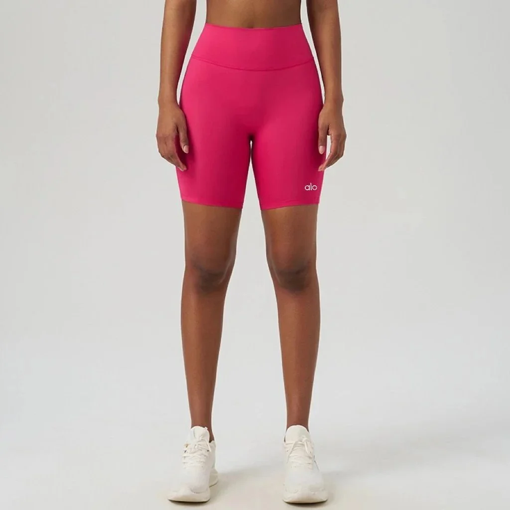Alo Yoga Alo Woodberry Pink Biker Shorts Pink - 1