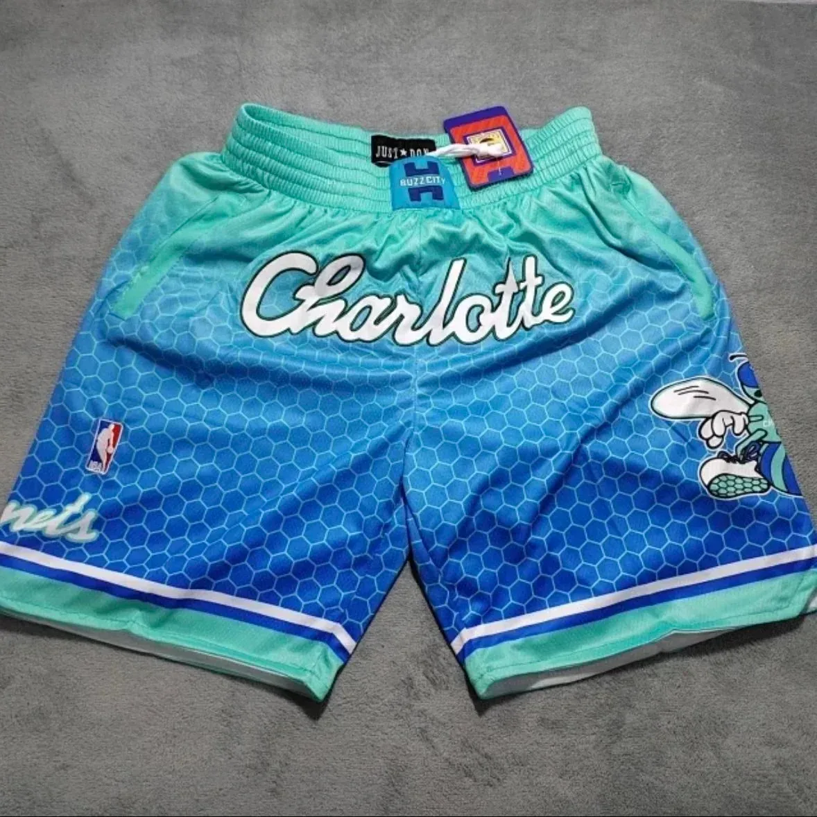 Just Don Just Don Charlotte Hornets Teal/Blue Shorts Blue - 1