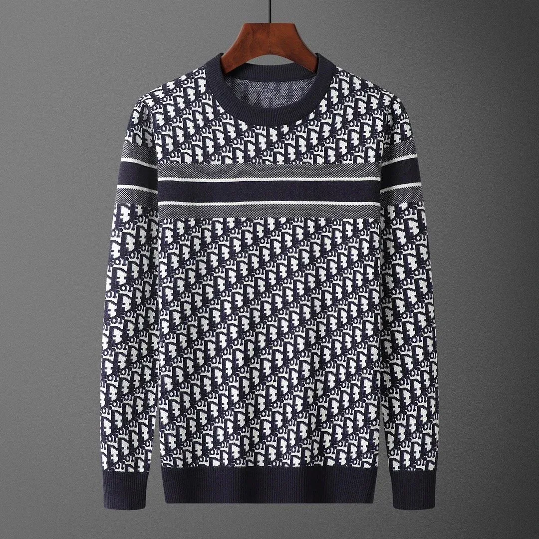 Dior Dior Classic Logo Knit Sweater Navy/White Navy - 1
