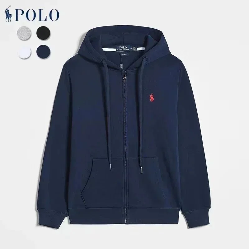 Polo Ralph Lauren Polo Ralph Lauren Navy Red Pony Zip Hoodie Navy - 1