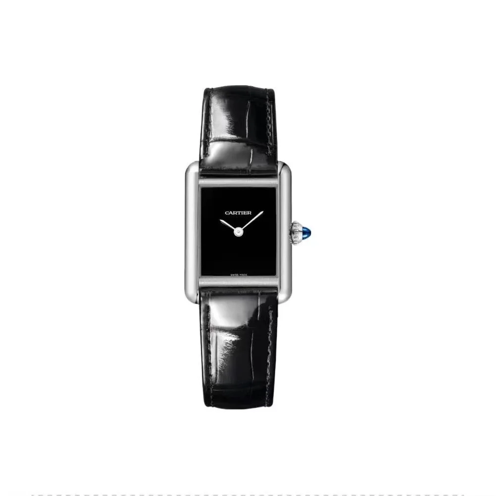 Cartier Cartier Tank Black Leather Watch Black - 1