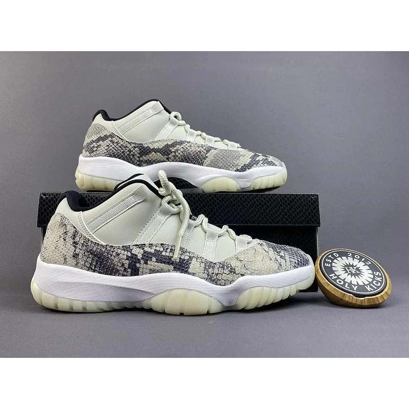 Jordan Air Jordan 11 Low Snake Skin White Sneakers White - 1