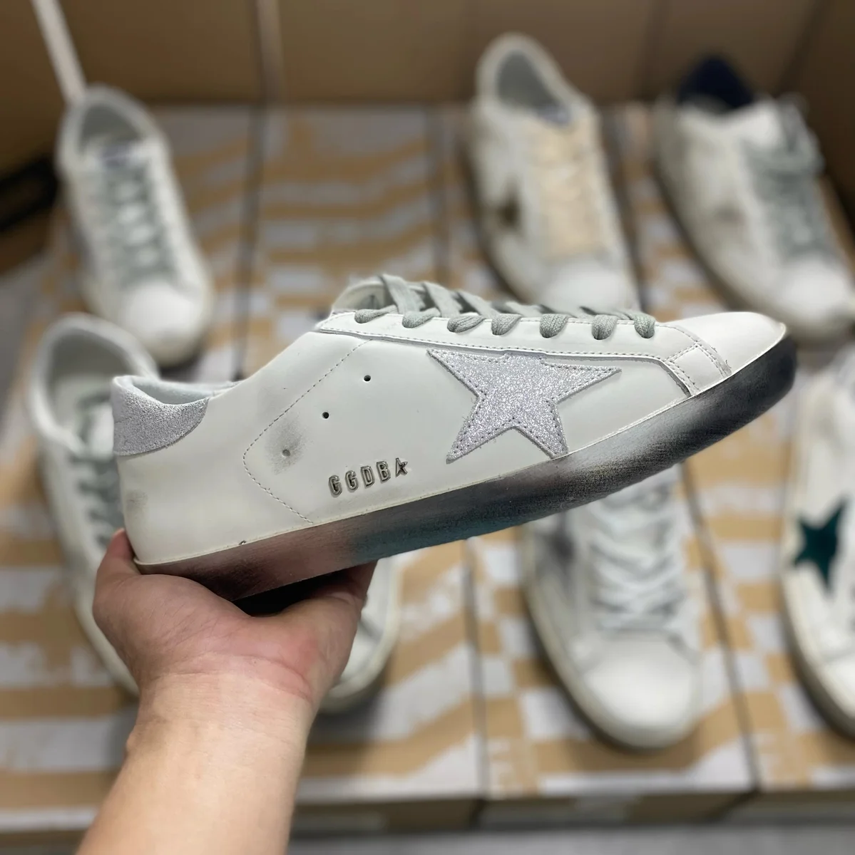 Golden Goose Golden Goose Super-Star White Silver Star Sneakers White - 1