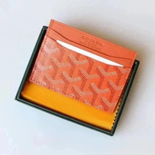 Goyard Goyard Orange Goyardine Card Holder Orange - 1