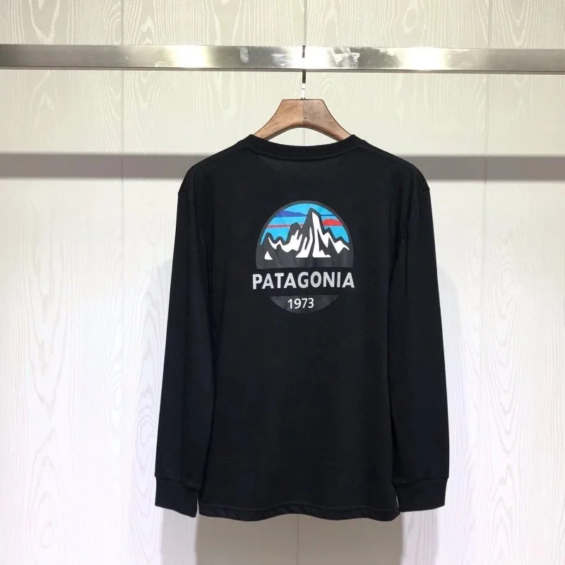Patagonia Patagonia P-6 Logo Black Long Sleeve T-Shirt Black - 1