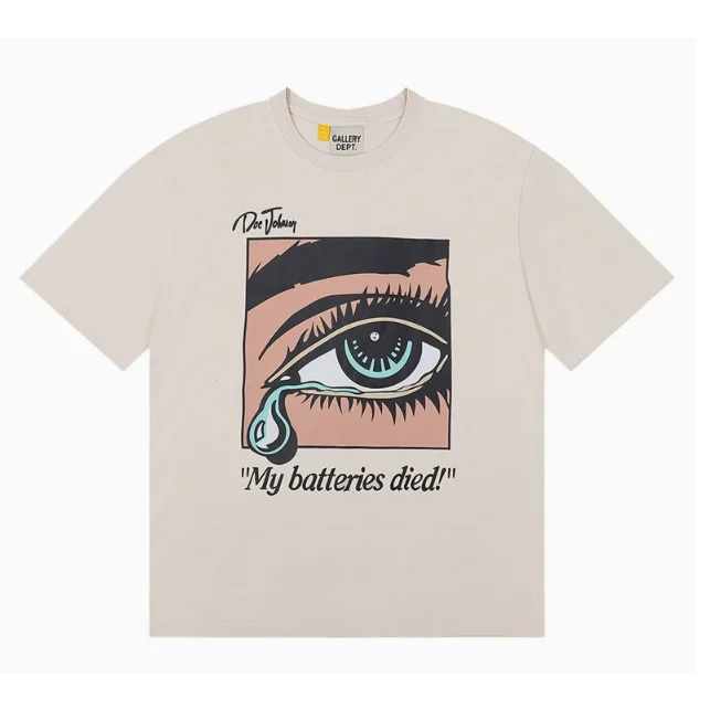 Gallery Dept. Gallery Dept. 'My batteries died!' T-Shirt Beige - 1