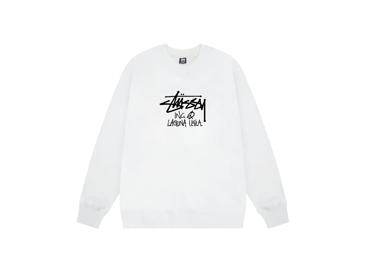 Stussy Stussy Stüssy Crewneck White Sweatshirt White - 1