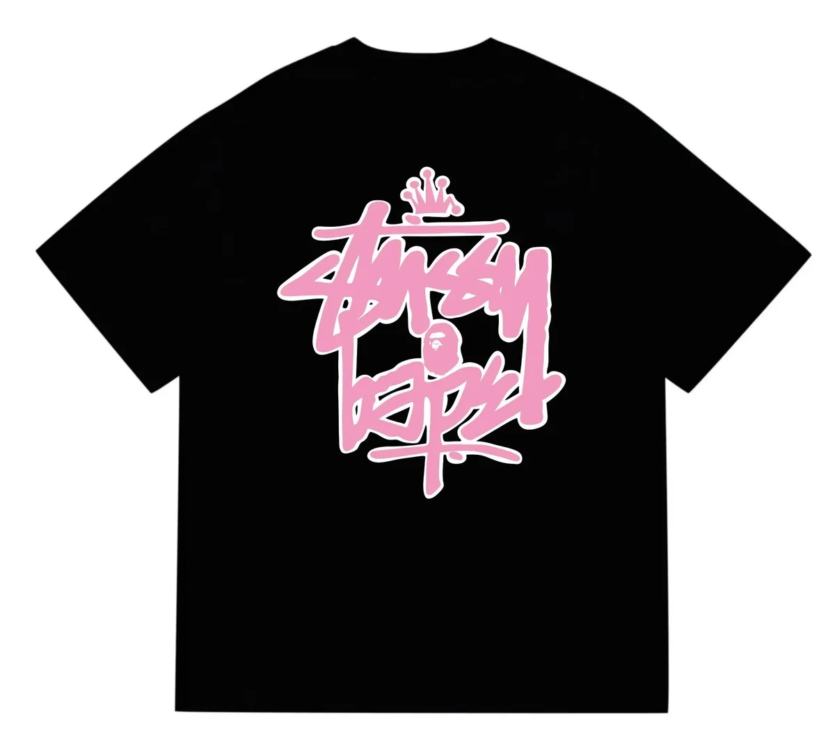 A Bathing Ape A Bathing Ape BAPE STA Black Pink T-Shirt Black - 1