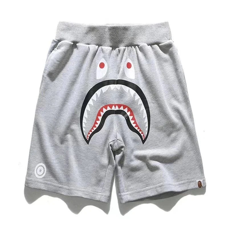 A Bathing Ape A Bathing Ape BAPE STA Shark Print Grey Shorts Grey - 1