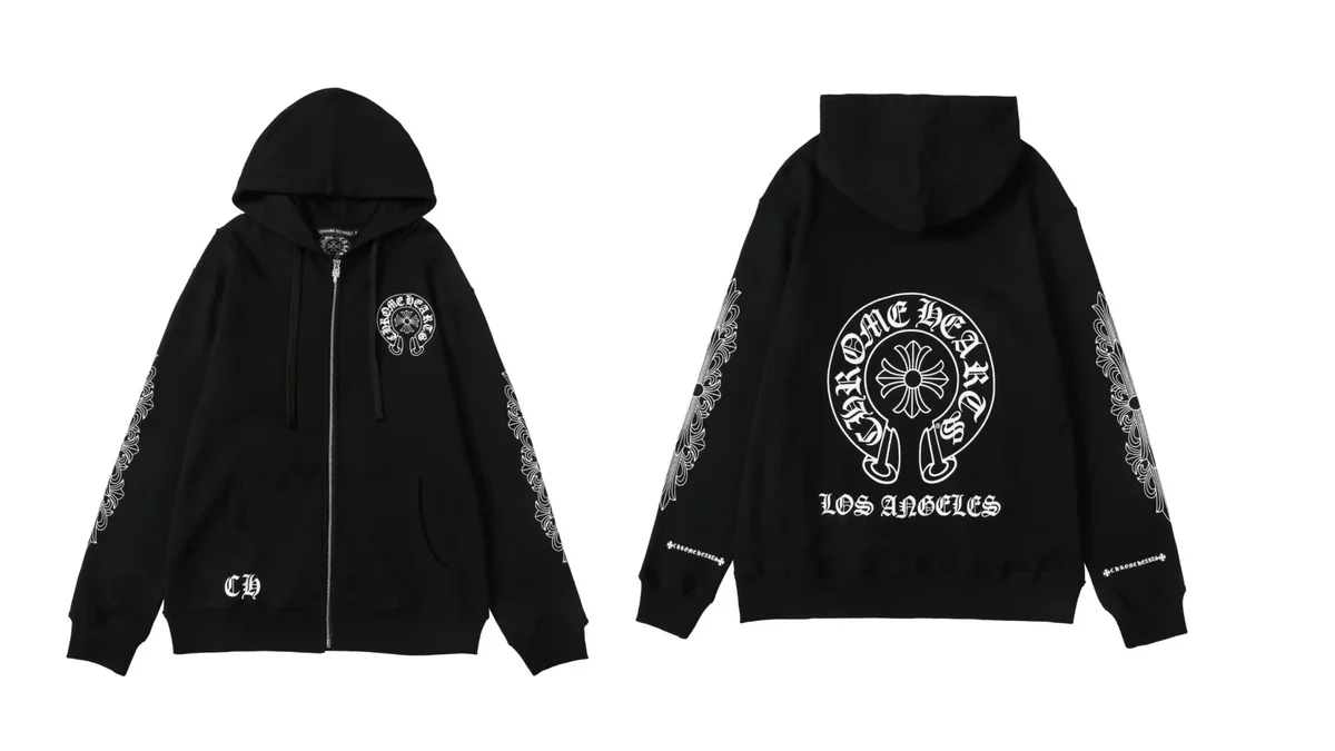 Chrome Hearts Chrome Hearts Floral Cross Black Zip-Up Hoodie Black