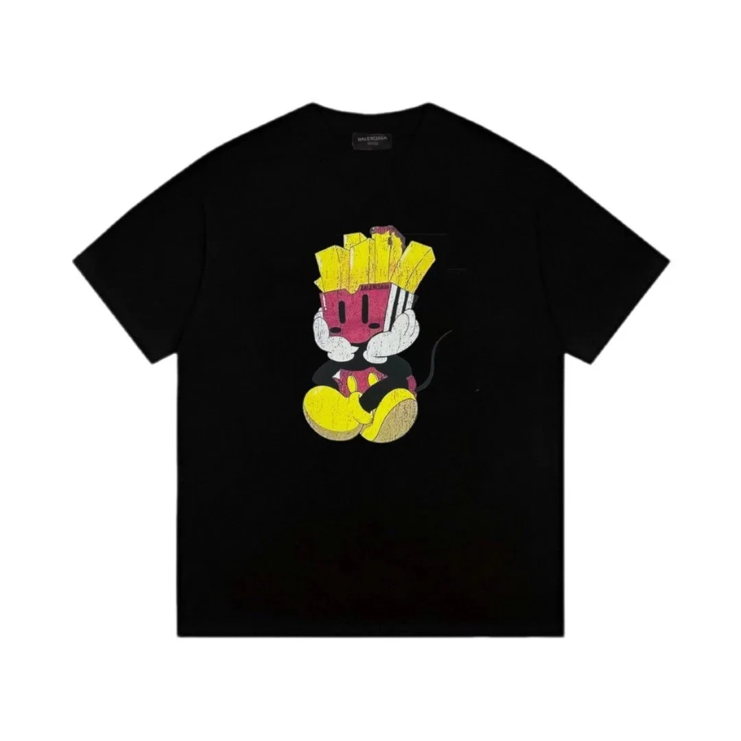Balenciaga Balenciaga Mickey French Fries Black T-Shirt Black - 1
