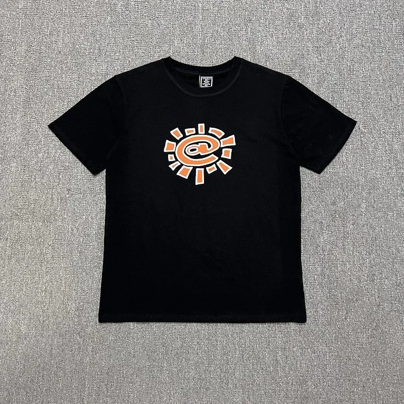 Other Black Orange Sun Graphic T-Shirt Black - 1