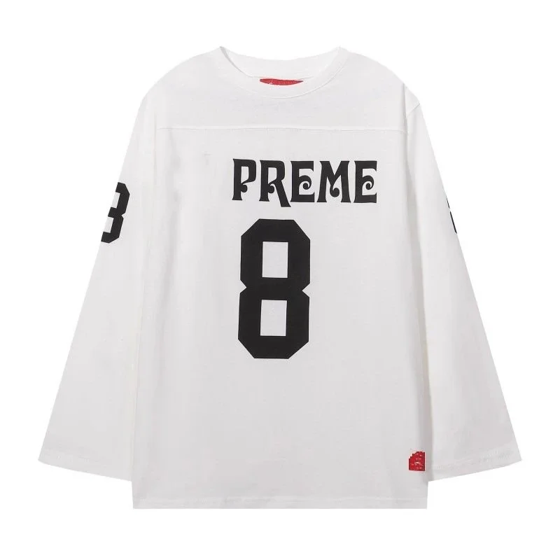 Other Preme White '8' Long Sleeve T-Shirt White - 1