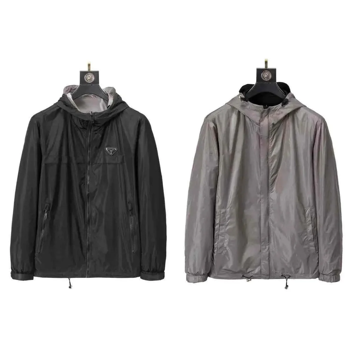 Prada Prada Re-Nylon Hooded Jacket Black Black