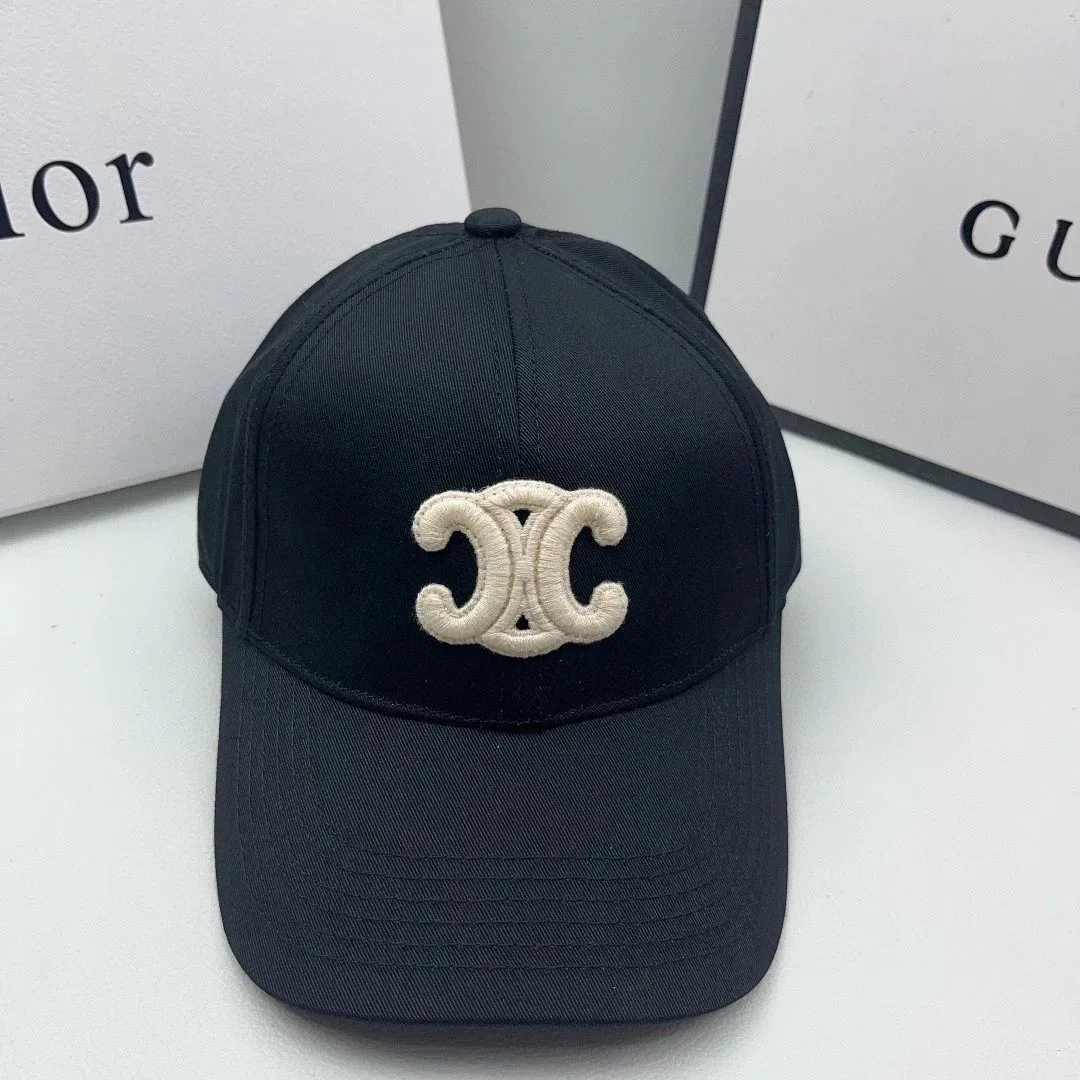 Chanel Chanel Interlocking CC Logo Black Baseball Cap Black