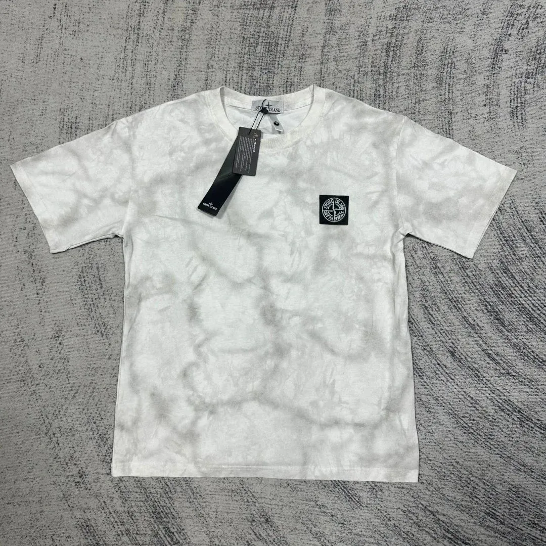 Stone Island Stone Island Compass Logo Tie-Dye T-Shirt 03 White
