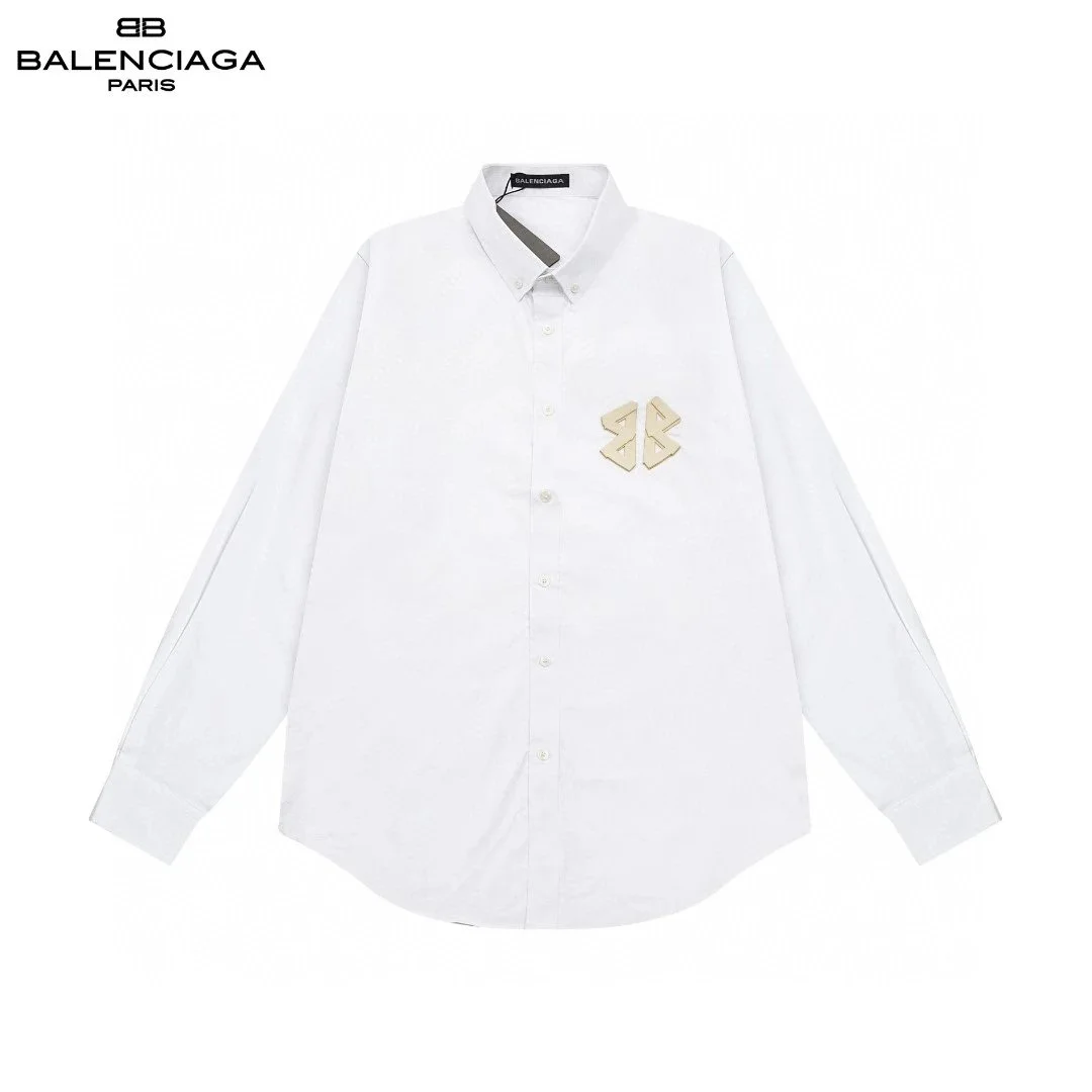 Balenciaga Balenciaga BB Logo White Button-Up Shirt White