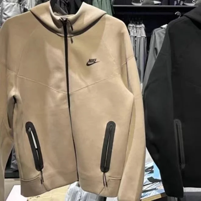 Nike Nike Tech Fleece Beige Hoodie Jacket Beige - 1