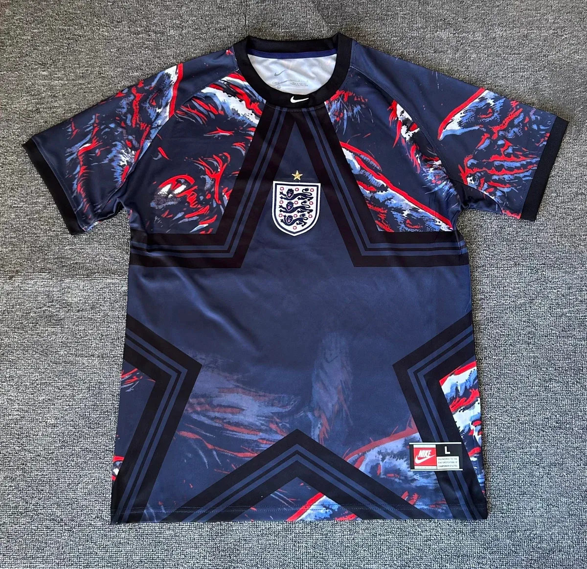 Nike Nike England Training Jersey Navy/Red T-Shirt Navy - 1