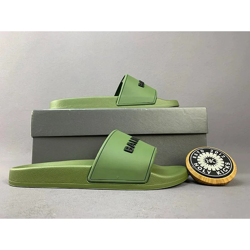 A Bathing Ape BAPE Olive Green Slide Sandals Green - 1