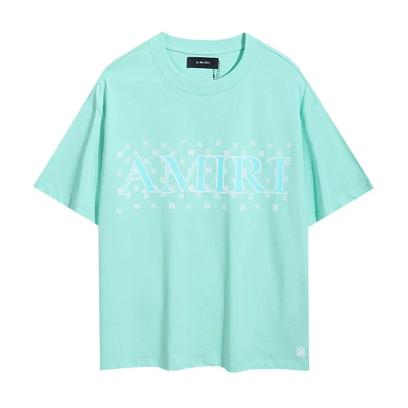 Amiri Amiri 2011草绿 AMRI Logo T-Shirt Green - 1