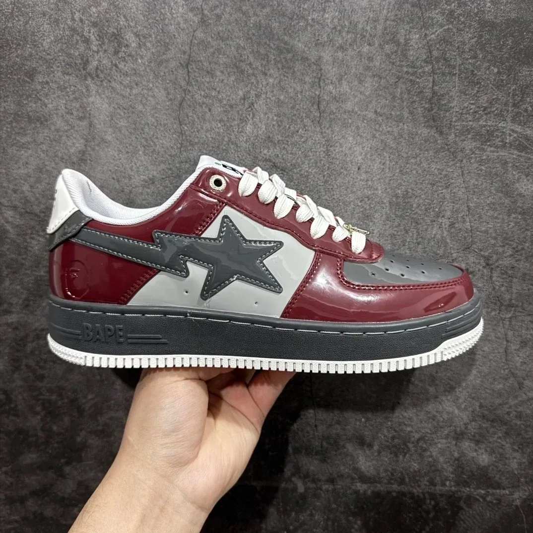 A Bathing Ape A Bathing Ape BAPE STA Burgundy/Grey Sneakers Brown - 1