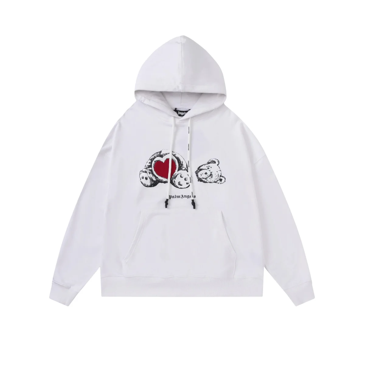 Palm Angels Palm Angels Bear White Hoodie White - 1