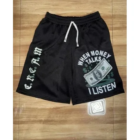 Other Black 'When Money Talks I Listen' Basketball Shorts Black - 1