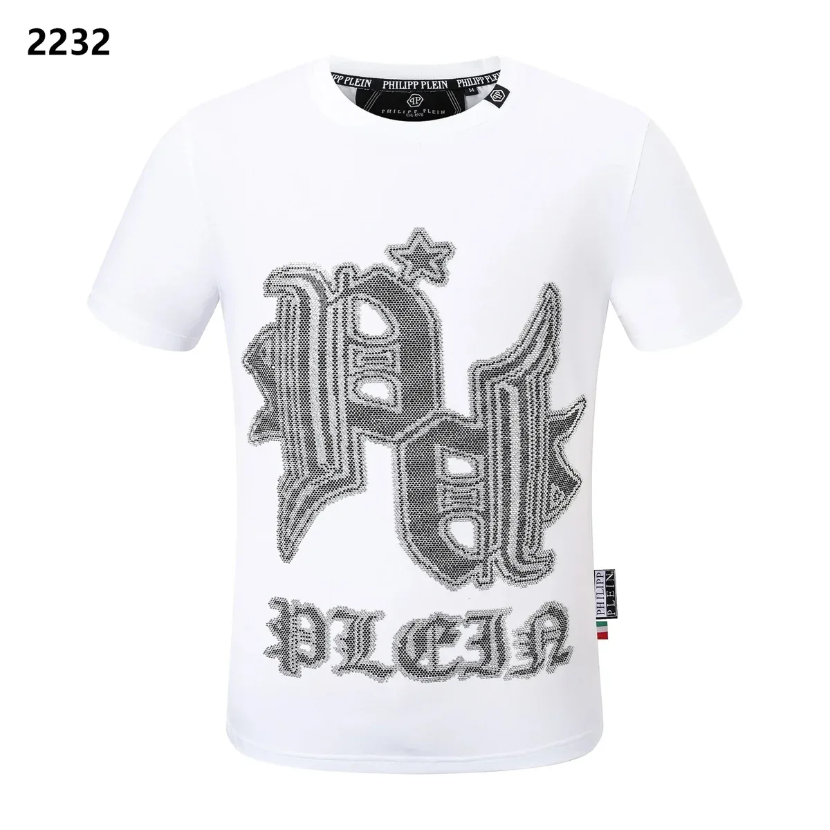 Philipp Plein Philipp Plein 'P' Embellished White T-Shirt White - 1