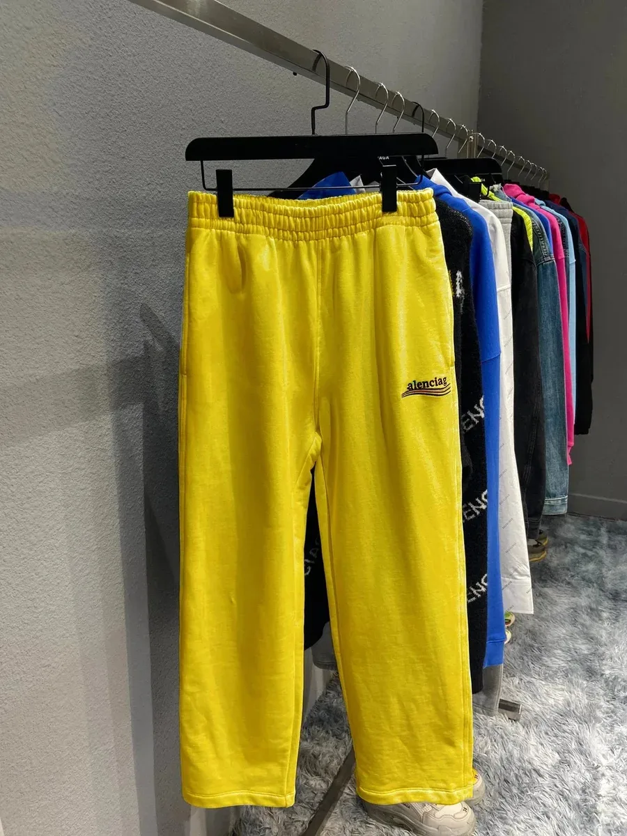 Balenciaga Balenciaga Track Yellow Embroidery Sweatpants Yellow