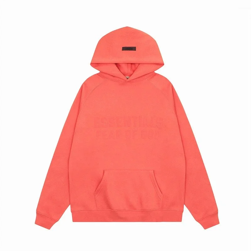 Fear of God Fear of God Essentials Coral Red Hoodie Red - 1