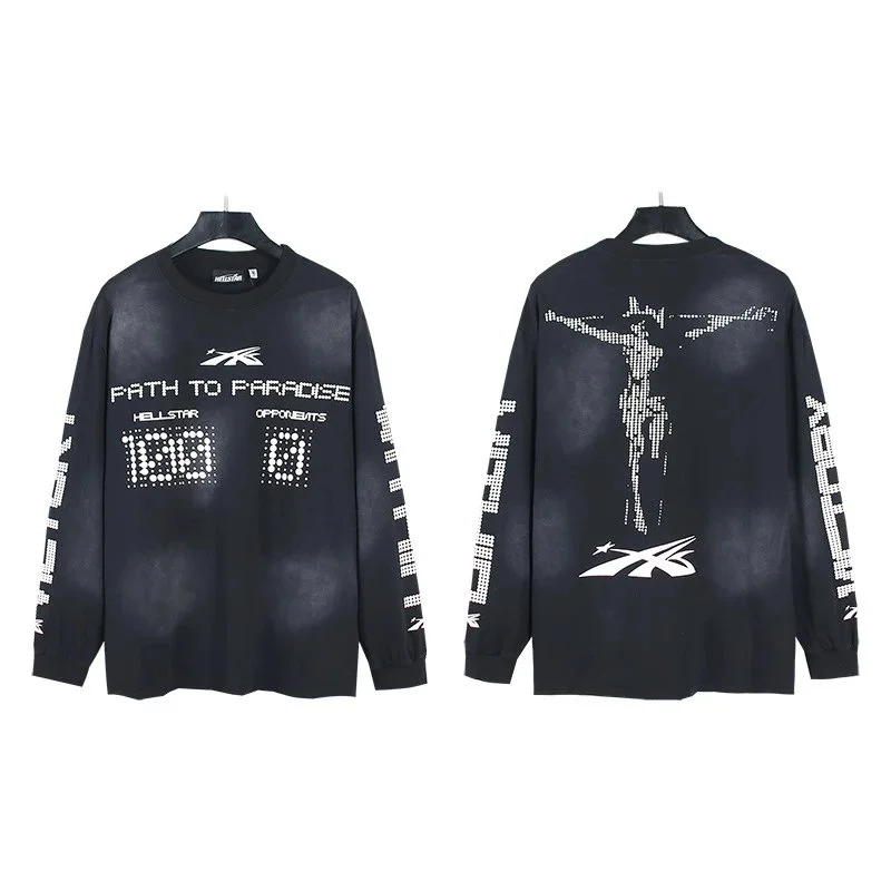 Reebok Reebok x Hellstar Washed Black Long Sleeve T-Shirt Black - 1