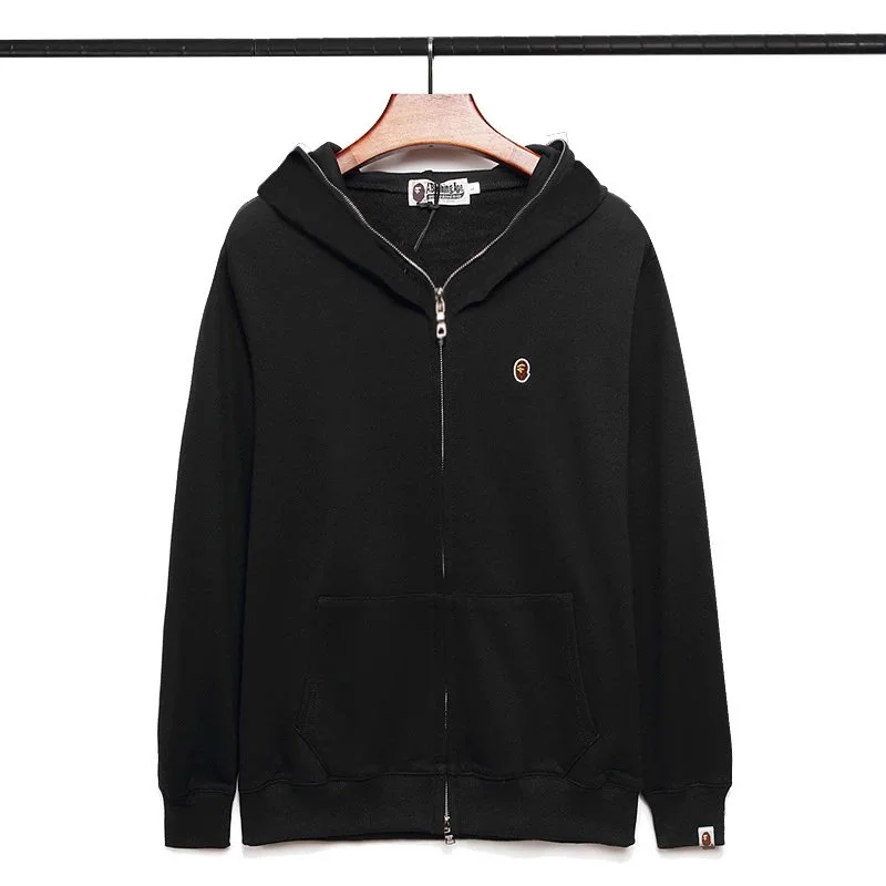 A Bathing Ape BAPE Baby Milo Black Zip-Up Hoodie Black - 1
