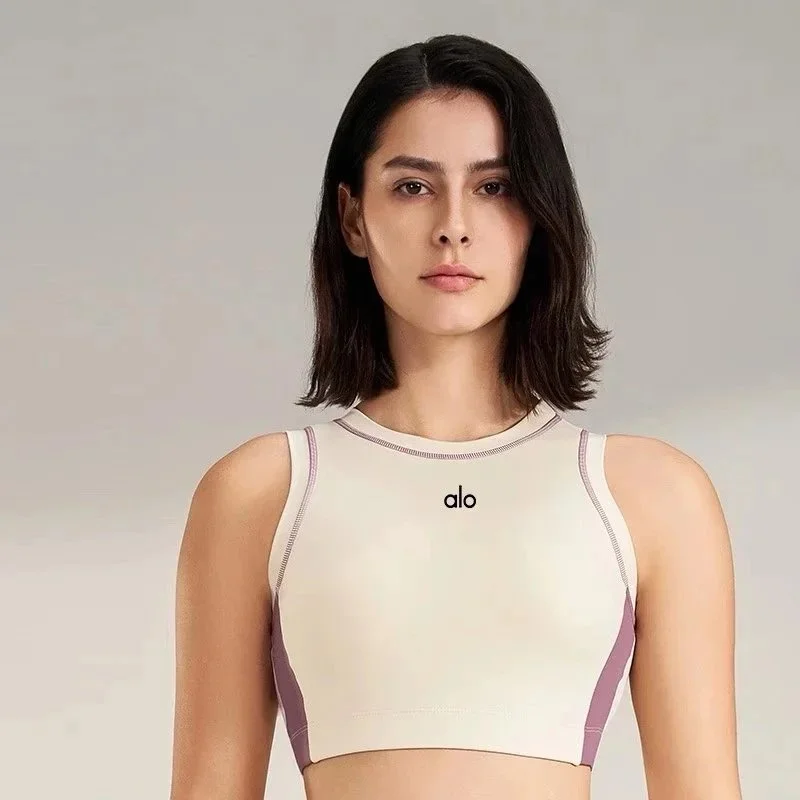 Alo Yoga Alo Purple Sports Bra Crop Top Purple - 1