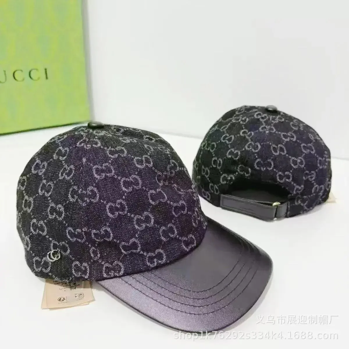 Gucci Gucci GG Monogram Black Cap Headwear Black