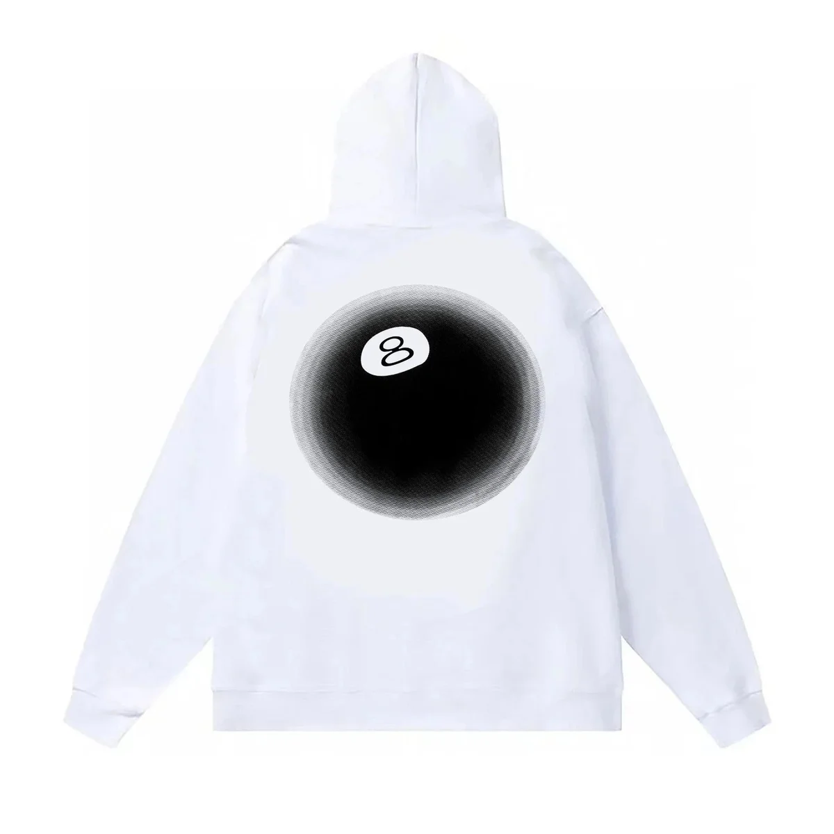 Other White/Black 8-Ball Graphic Hoodie White - 1