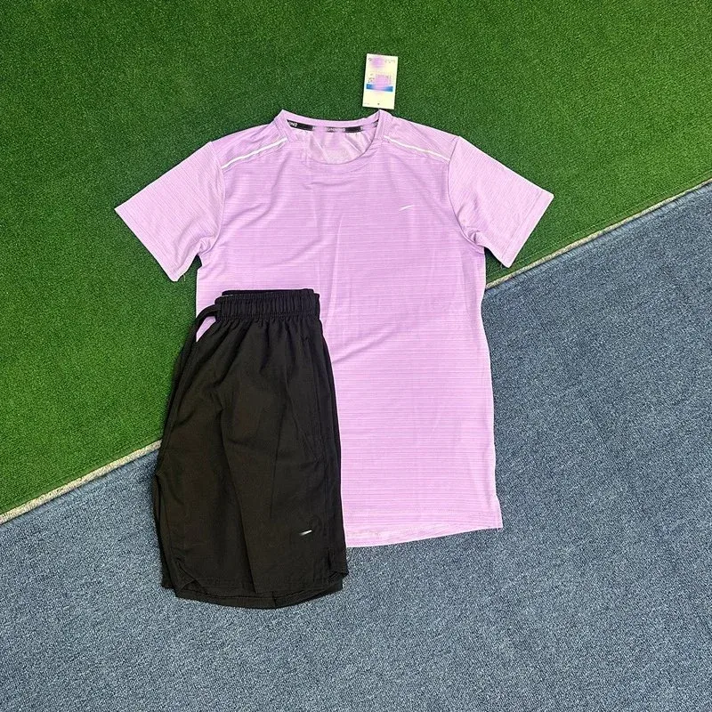 Nike Nike Air T-Shirt & Shorts Set Crystal Lilac+Black Purple
