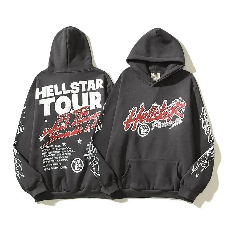 Hellstar Hellstar Tour Hoodie Grey Grey - 1