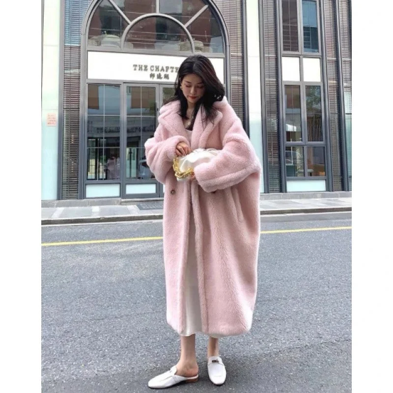 Other Pink Faux Fur Coat Parka Pink - 1