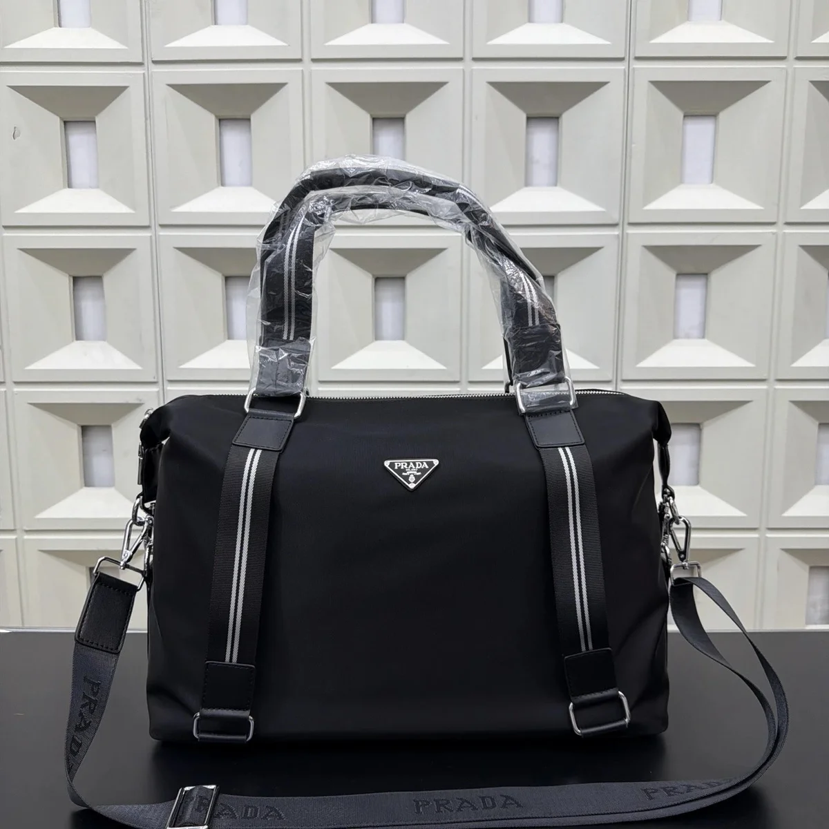 Prada Prada Black Duffle Bags 6 Travel Bag Black - 1