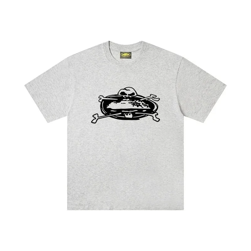 Other Gray Skull & Bones Graphic T-Shirt Grey - 1