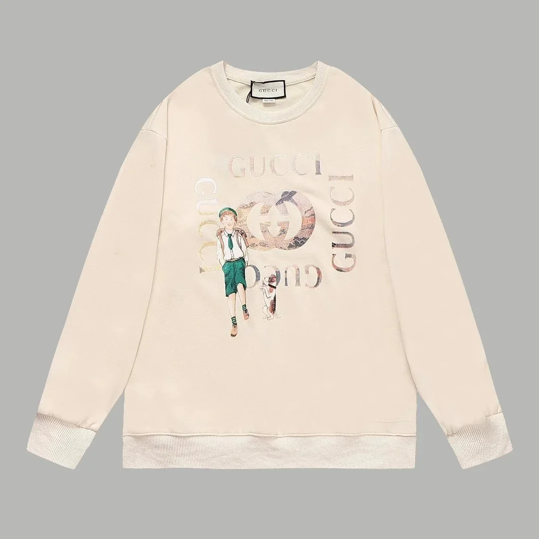 Gucci Gucci GG Supreme Embroidered Cream Sweatshirt Cream