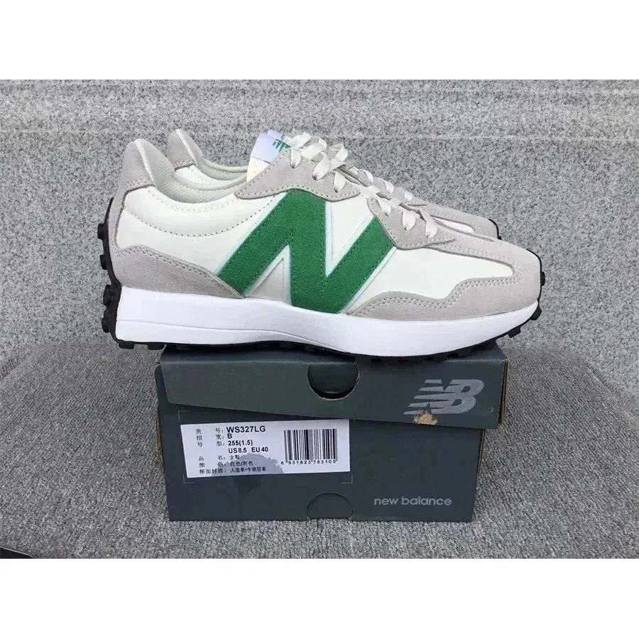 New Balance New Balance 327 White/Green Sneakers Green