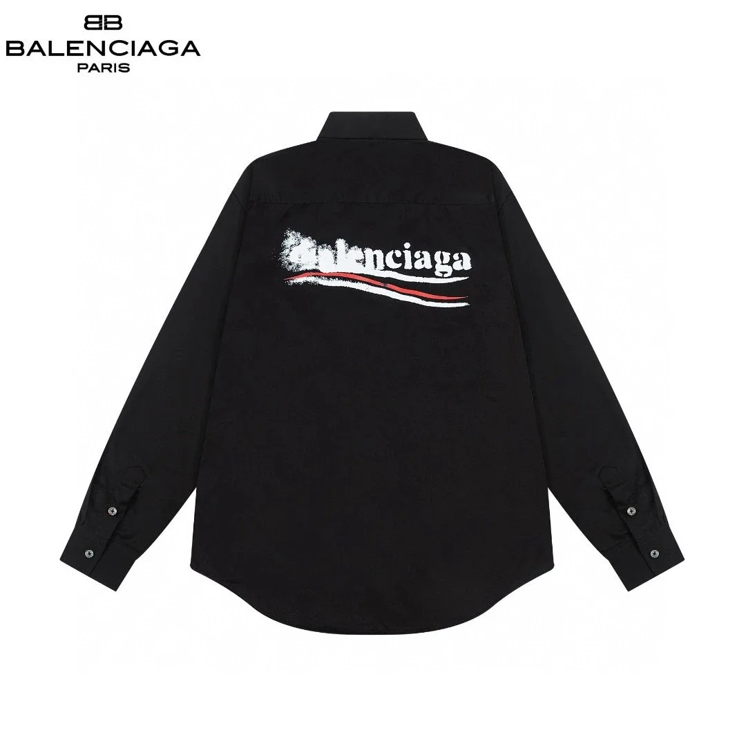 Balenciaga Balenciaga Logo Print Shirt Black Black