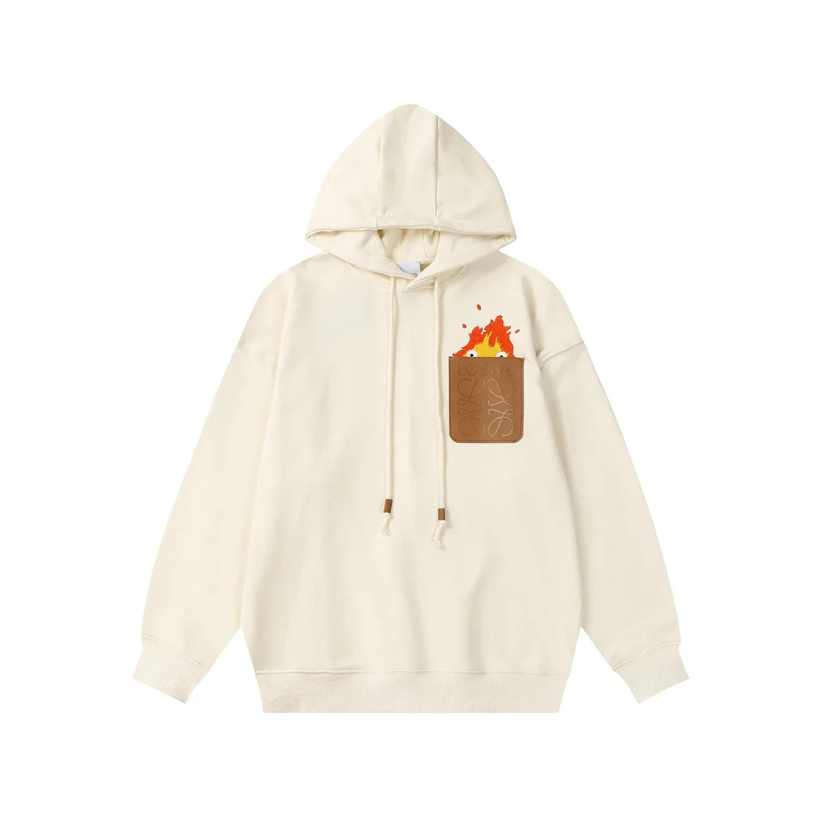 Loewe Loewe Camellia Beige Hoodie Sweatshirt Beige - 1