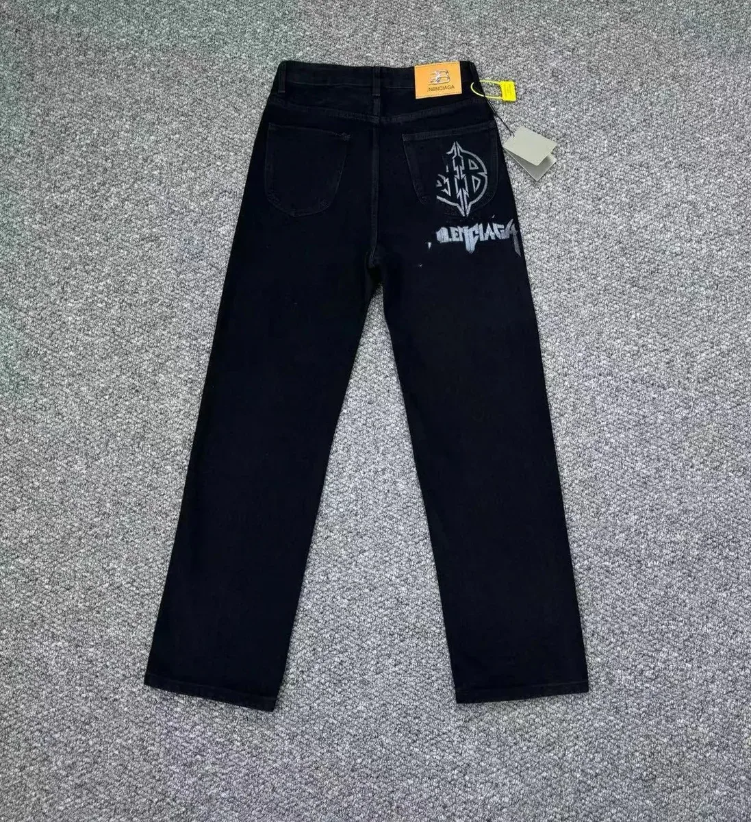 Balenciaga Balenciaga Black Logo Jeans Black