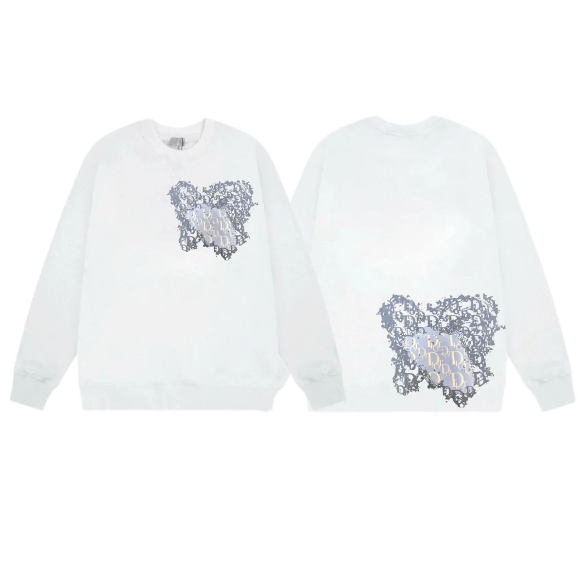 Other White Heart Print Crewneck Sweatshirt White - 1